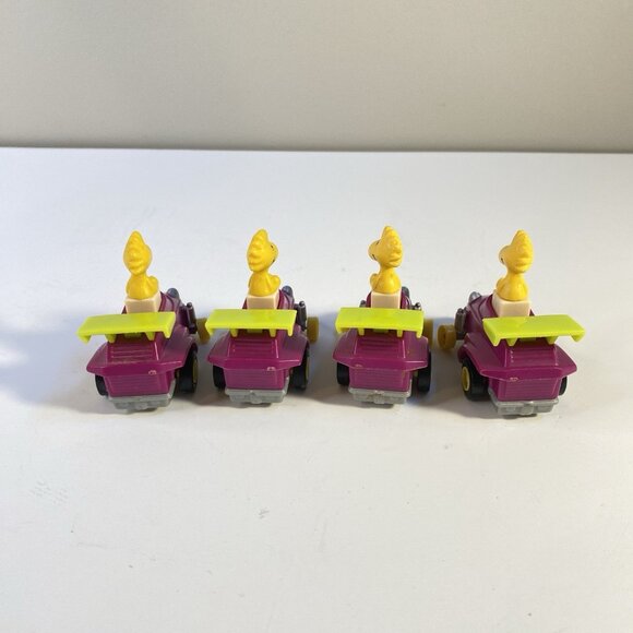 Vintage Peanuts Woodstock McDonald’s Happy Meal Cars Set of 4 - Picture 3 of 6